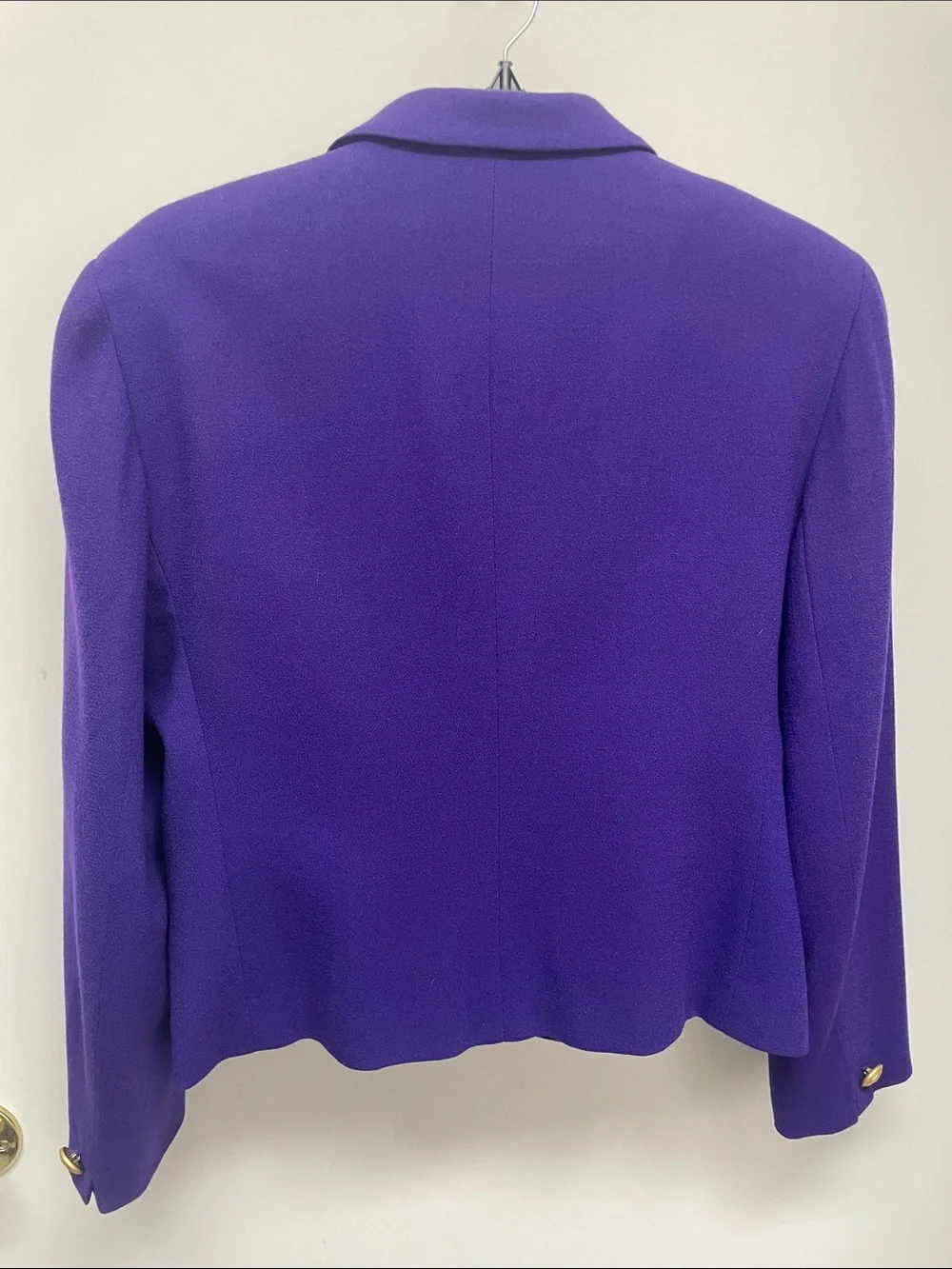 Vintage 80’s/90’s Dior Vibrant Purple Double-Breasted Blazer with Gold Buttons